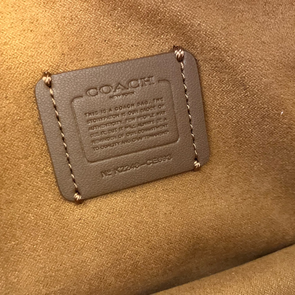 Coach Morgan Crossbody In Signature Canvas Pink With Snake Embossed Leather - Picture 9 of 11